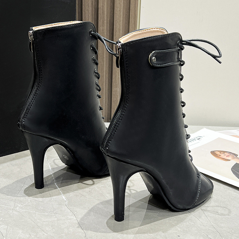 Women'S Fashion Leather Boots - Новые женские сандалии Баотоу, черные, модные