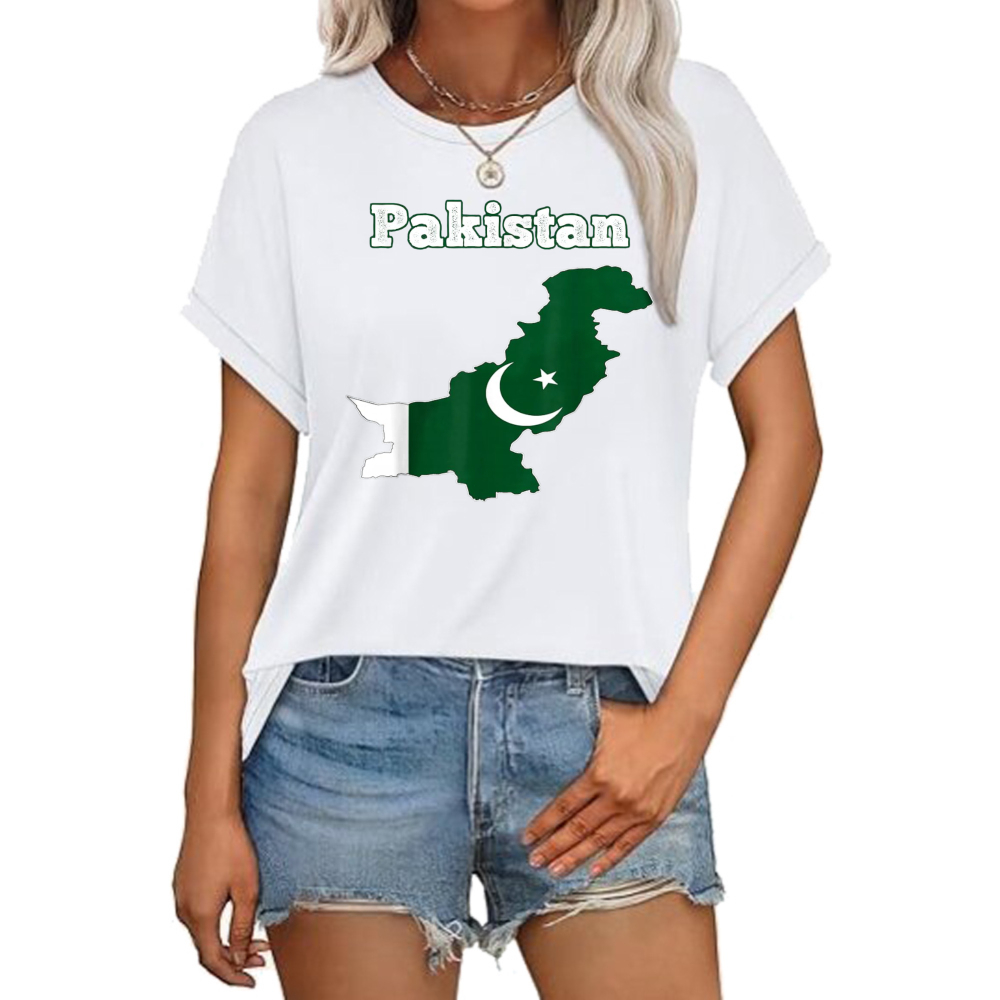 Women Fashion Pakistan - Флаг Пакистана, футболка ко Дню независимости