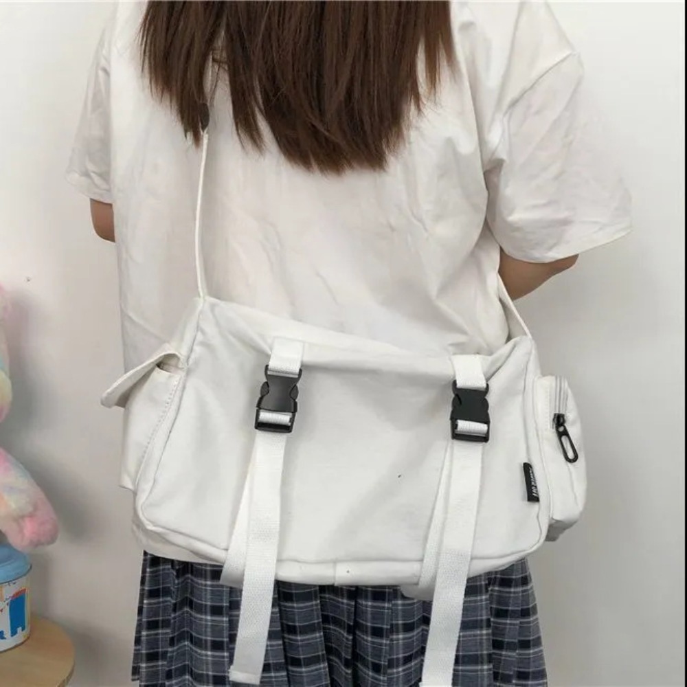 Canvas Tote Bag - Черные сумки через плечо для женщин,
