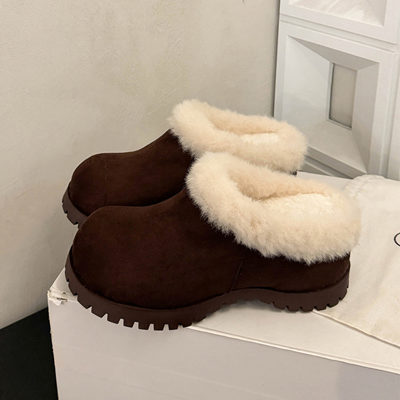 Women'S Fashion Winter 2025 - Женские пушистые туфли-лодочки, тапочки на плоской
