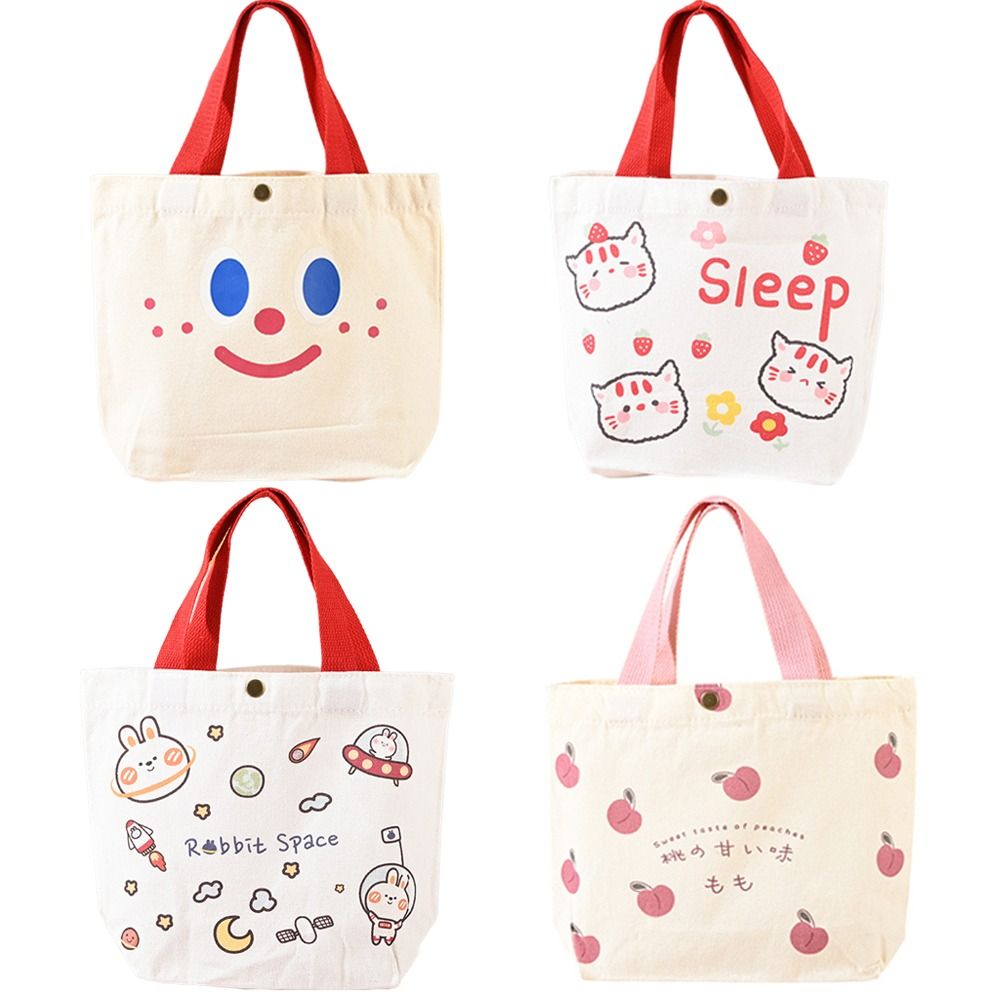 Canvas Tote Bag - Модная персиковая холщовая сумка-тоут, большая вместительная