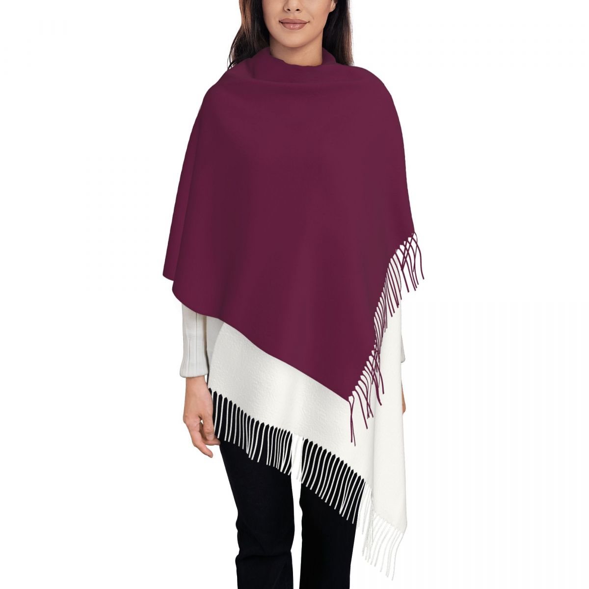 Women Fashion Qatar - Флаг Катара, женский шарф с кисточками,