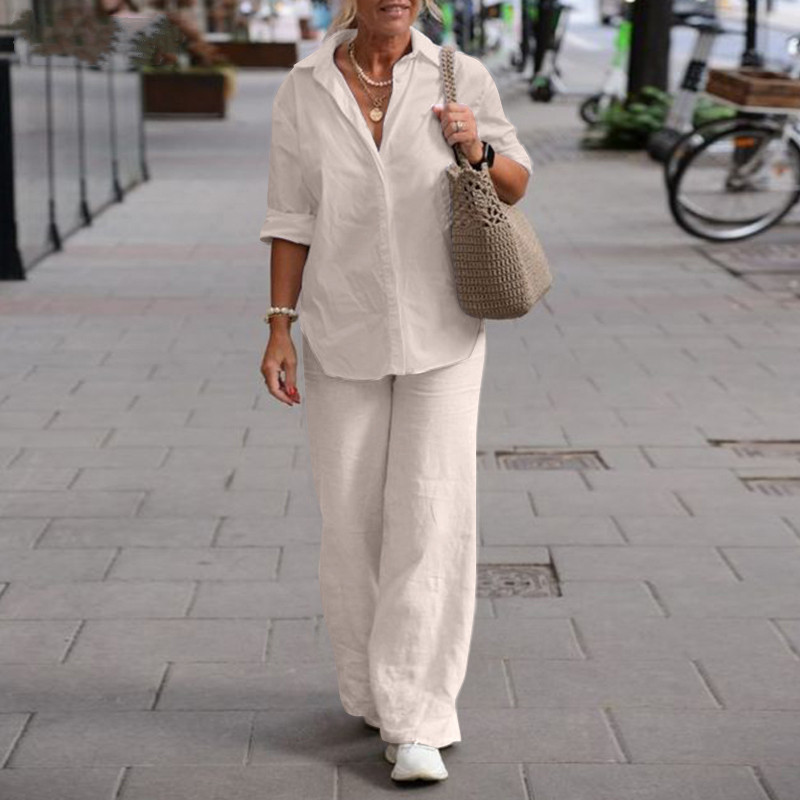 Ретро-костюм-двойка для женщин – обзор и цена Wide Leg Palazzo Pants