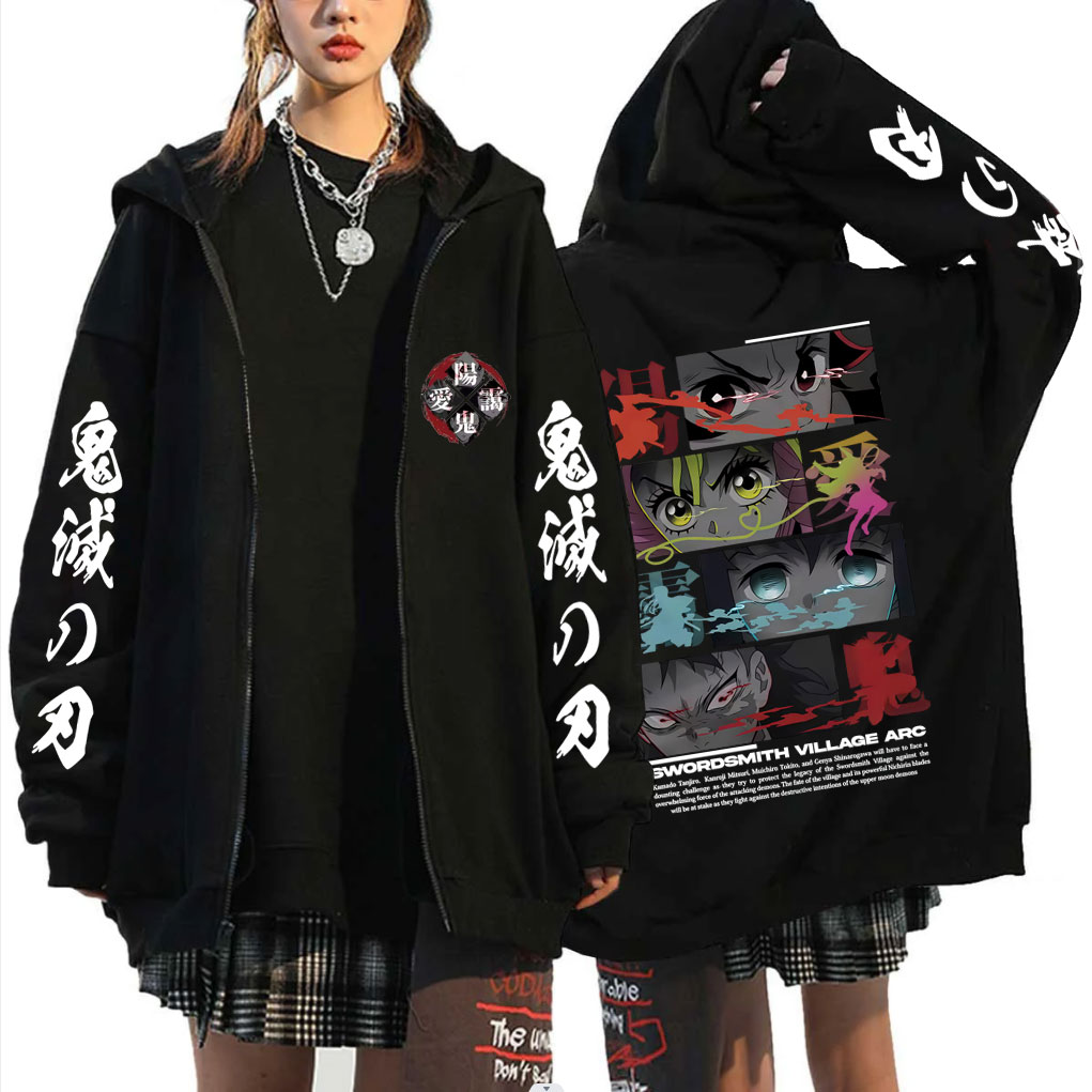 Аниме Мужчины Женщины Demon Sl – обзор и цена Women'S Fashion Zip Hoodie