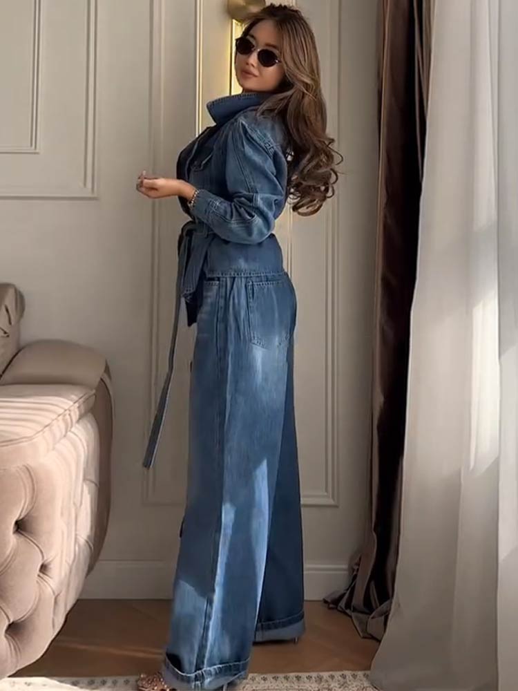 Винтажный джинсовый женский ко – обзор и цена Wide Leg Palazzo Pants