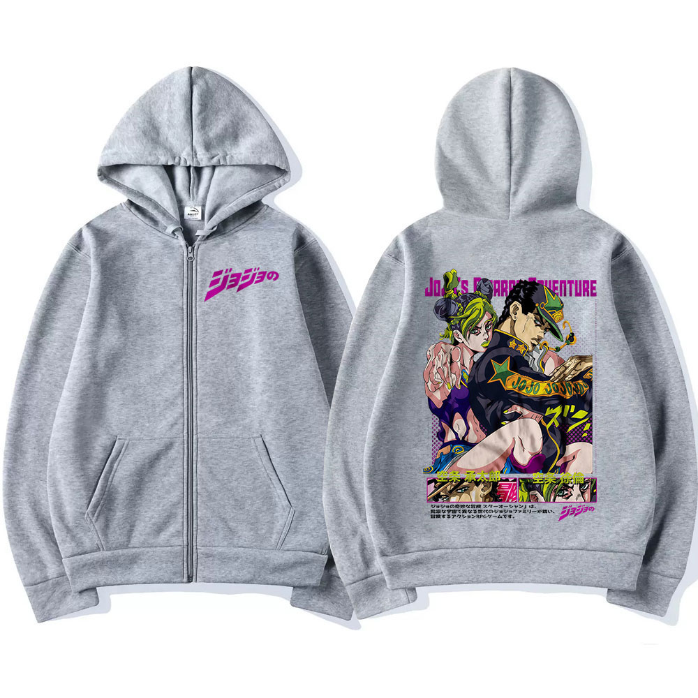 Аниме Jojo Bizarre Adventure т – обзор и цена Women'S Fashion Zip Hoodie