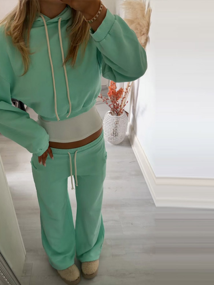 Женский спортивный костюм-двой – обзор и цена Wide Leg Palazzo Pants