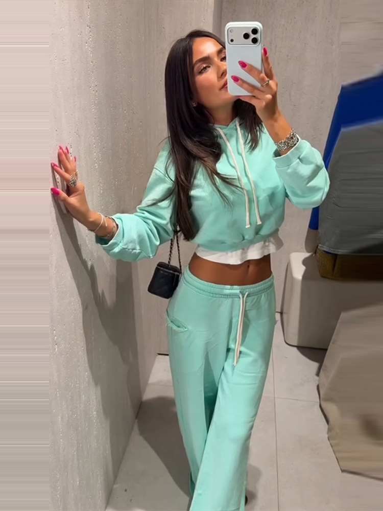 Женский спортивный костюм-двой – обзор и цена Wide Leg Palazzo Pants