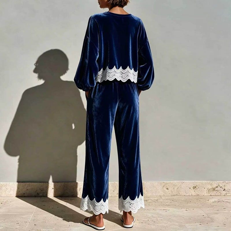 Элегантный бархатный комплект  – обзор и цена Wide Leg Palazzo Pants
