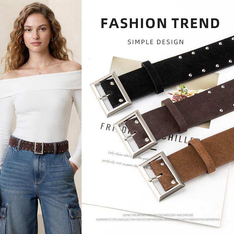 Винтажный широкий ремень из на – обзор и цена Women'S Real Y2K Fashion