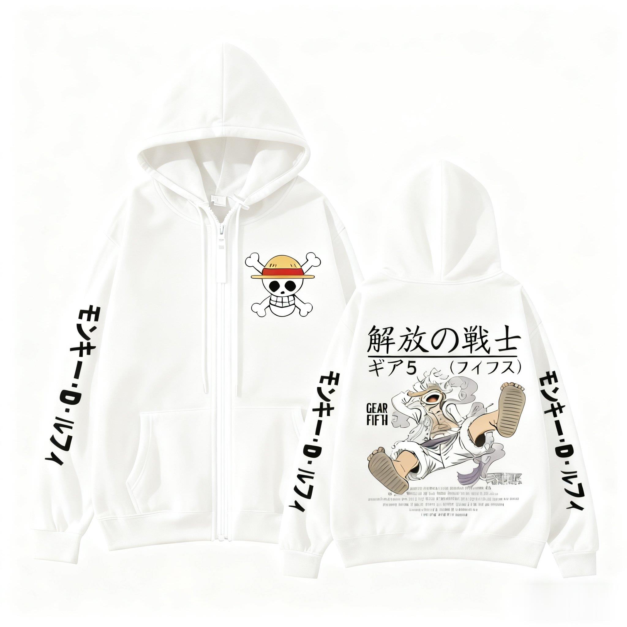 Monkey D Luffy Gear 5, цельная – обзор и цена Women'S Fashion Zip Hoodie