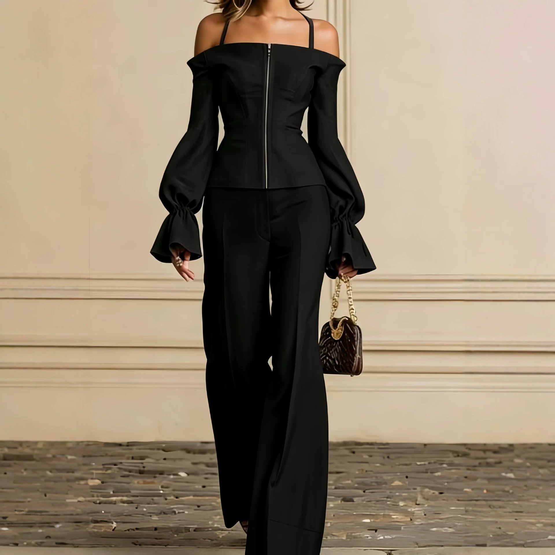Женский комплект из двух предм – обзор и цена Wide Leg Palazzo Pants