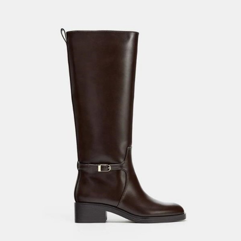 Винтажные коричневые ботфорты  – обзор и цена Women'S Fashion Leather Boots