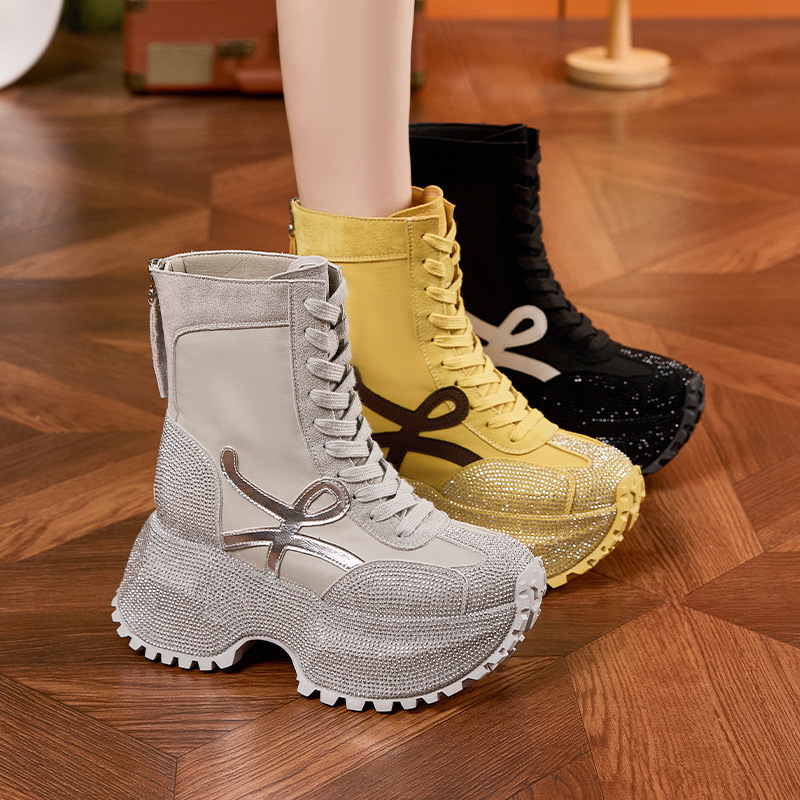 Женские модные высокие ботинки – обзор и цена Women'S Fashion Leather Boots